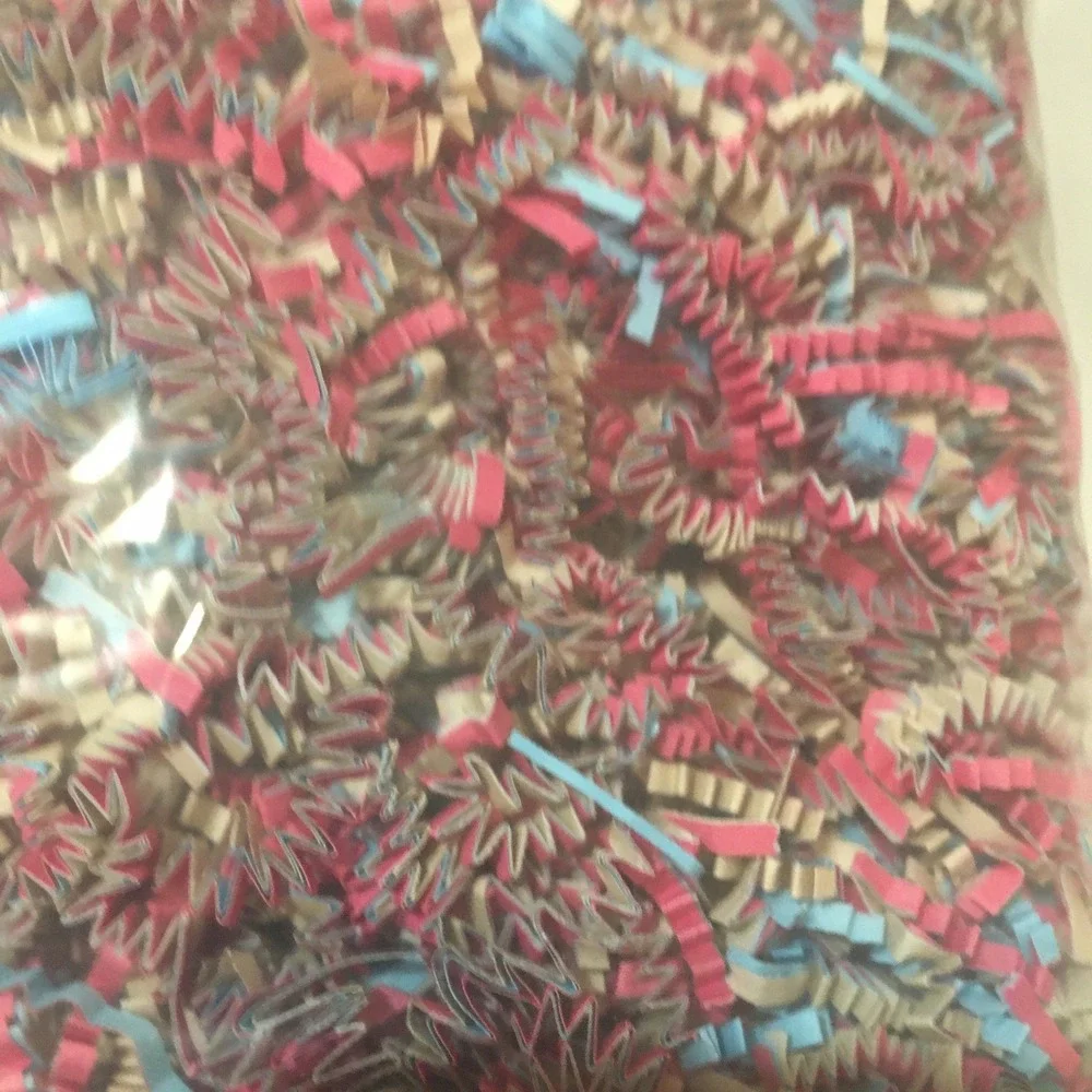 Crinkle Paper Shred Pink Blue Tan Baby Shower Gift Easter Baskets Ship Fill 6oz.